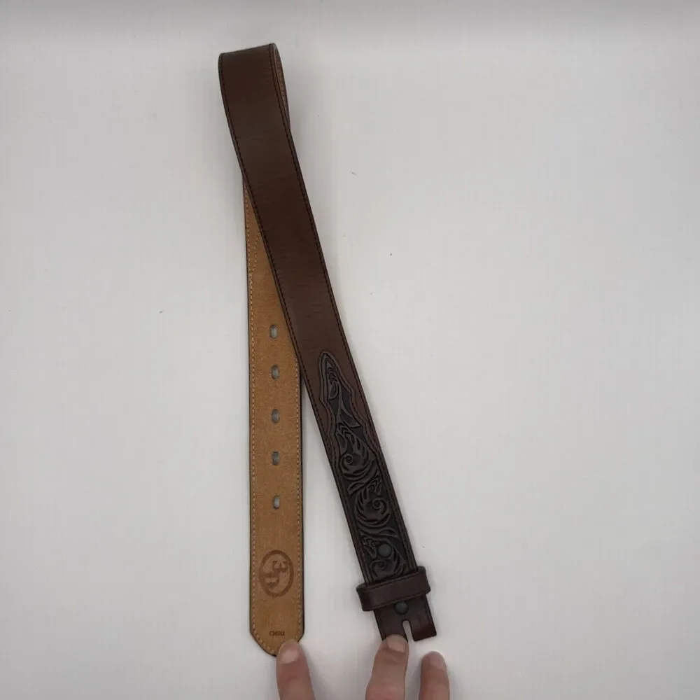 3D Belt Co Kids Western Leather Belt Only Brown Size 24